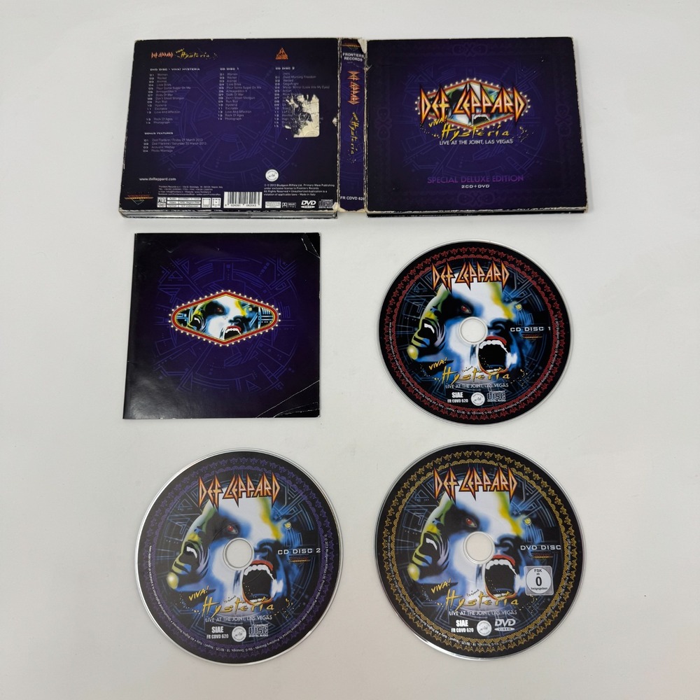 Def Leppard – Viva! Hysteria - Live At The Joint, Las Vegas CD DVD 3‎ Disc Combo
